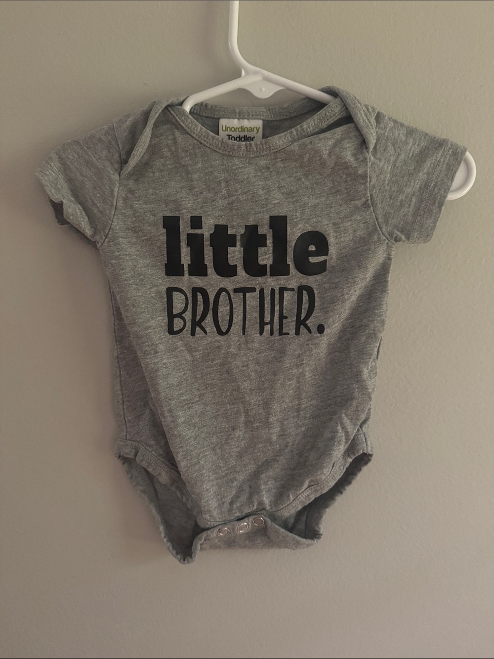 Gray "Little Brother" Onesie